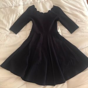 Lulu’s scalloped top dress navy